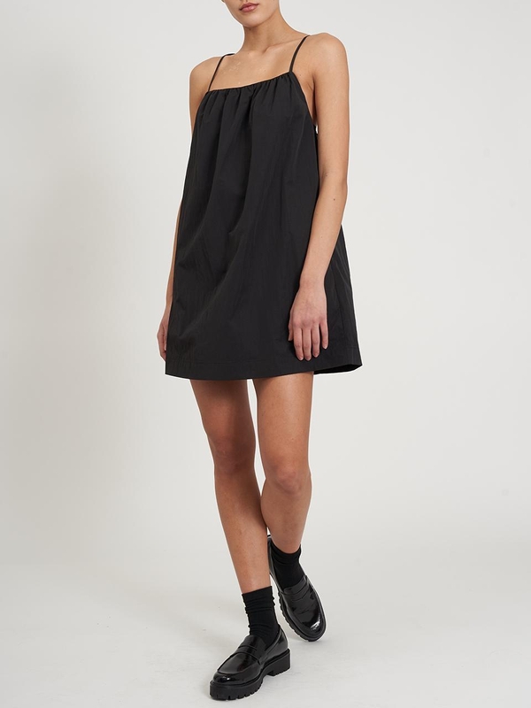 레베카밍코프 Rebecca Minkoff TAYLOR MINI DRESS - TRUE BLACK