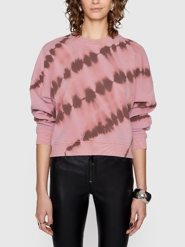 레베카밍코프 Rebecca Minkoff MINA SWEATSHIRT - ASH ROSE TIE DYE