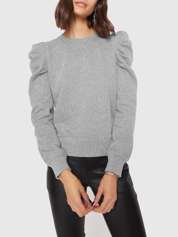 레베카밍코프 Rebecca Minkoff JANINE SWEATSHIRT - MEDIUM HEATHER GREY