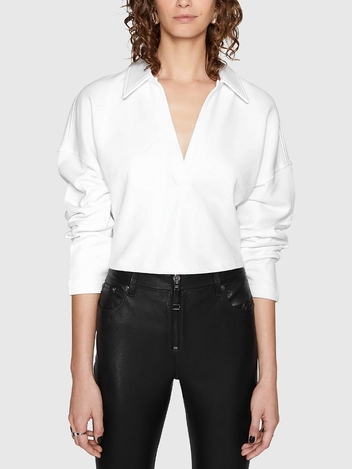 레베카밍코프 Rebecca Minkoff PARK RUGBY SHIRT - BRIGHT WHITE