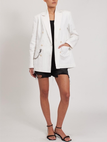 레베카밍코프 Rebecca Minkoff BROOKLYN BLAZER - BRIGHT WHITE