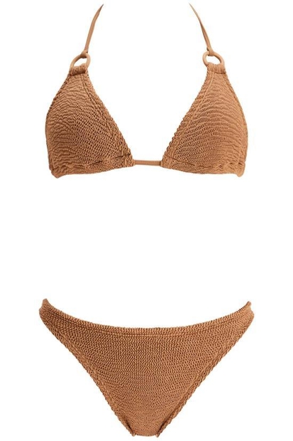 [해외배송] 24FW 훈자 지 비키니 수영복 EVA BIKINI M METALLIC CRINKLE MTLC