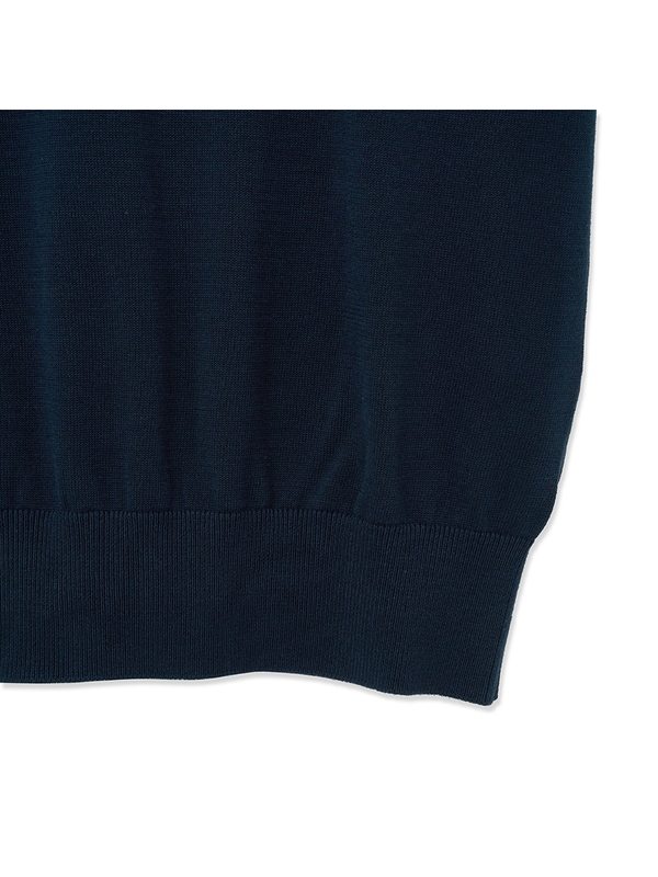 Ice Cotton Half Opencollar_Navy