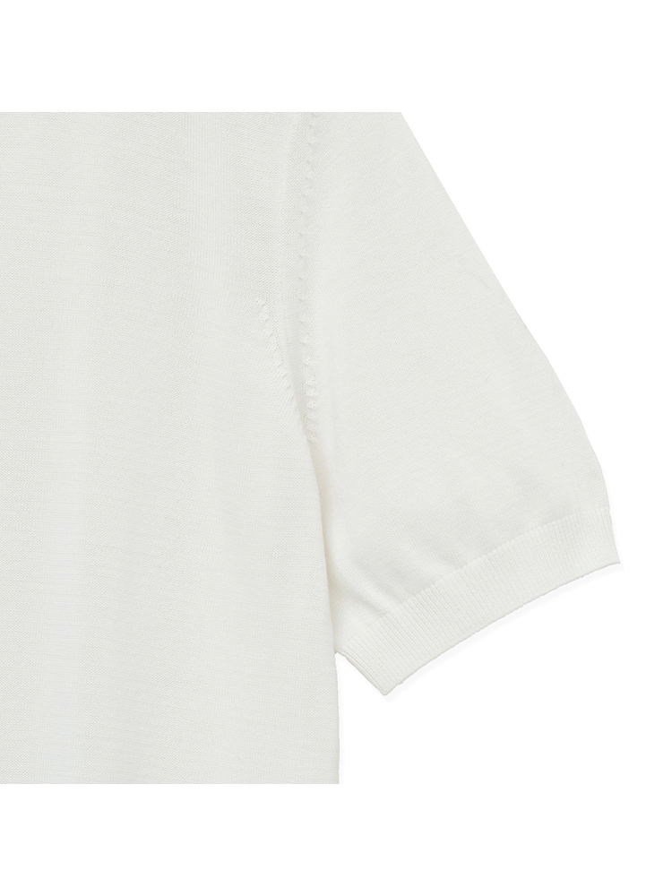 Ice Cotton Half Opencollar_White