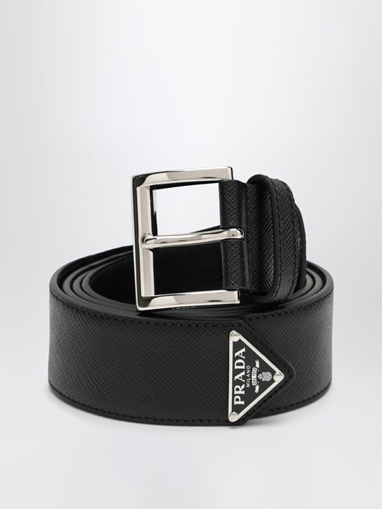 프라다 벨트 SS24 Prada Black Saffiano leather belt 2CC545053