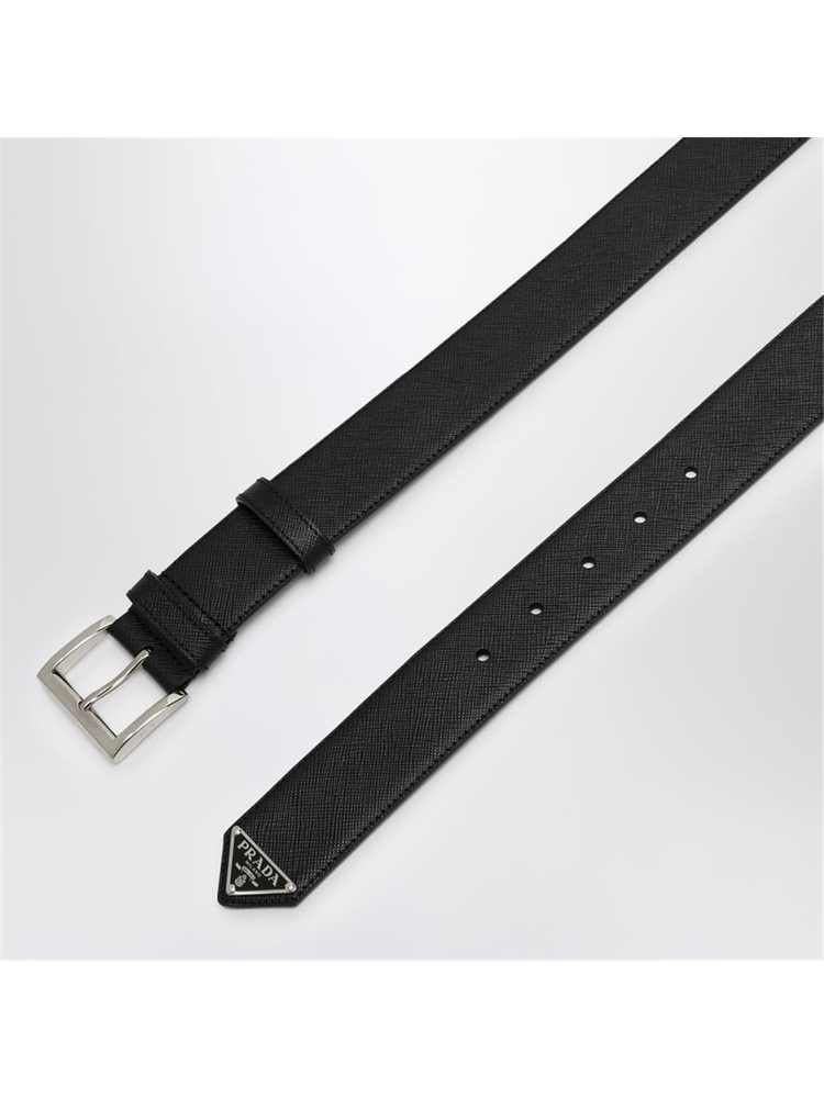 프라다 벨트 SS24 Prada Black Saffiano leather belt 2CC545053