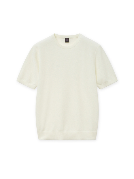 Solid Half Crewneck_Ivory