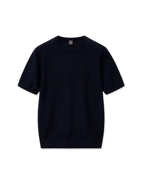 Solid Half Crewneck_Navy