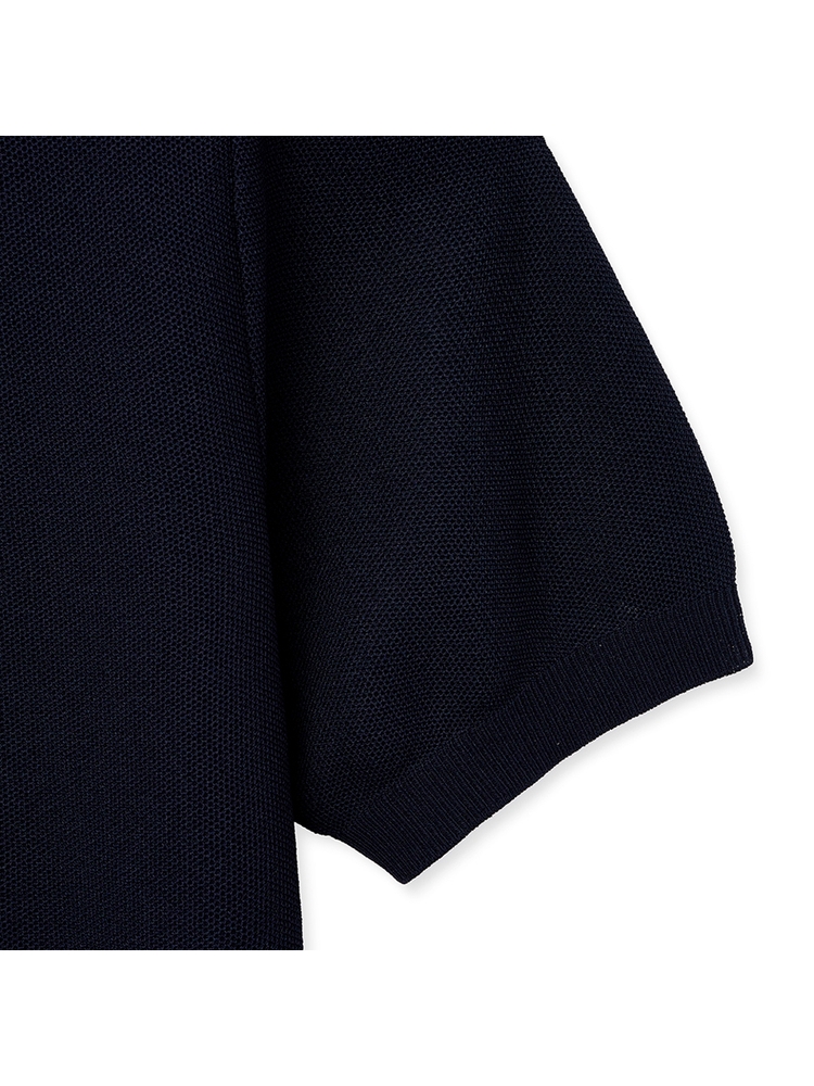 Solid Half Crewneck_Navy