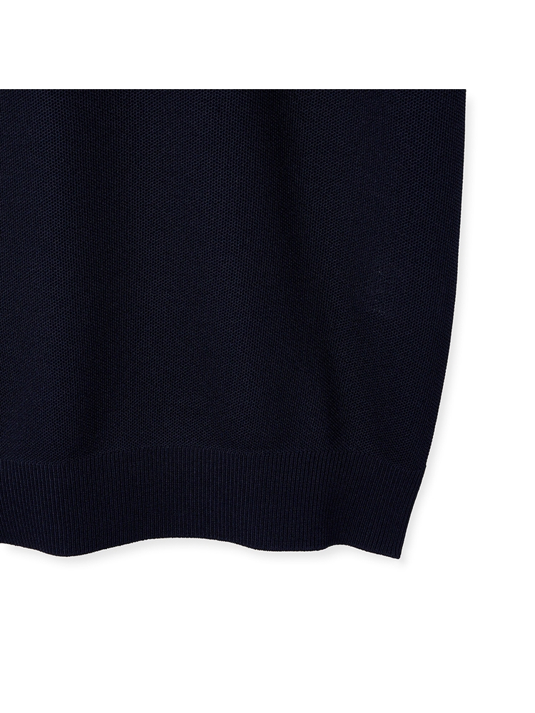 Solid Half Crewneck_Navy