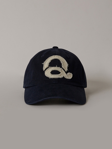 Washed Logo Ball Cap (Navy/White)