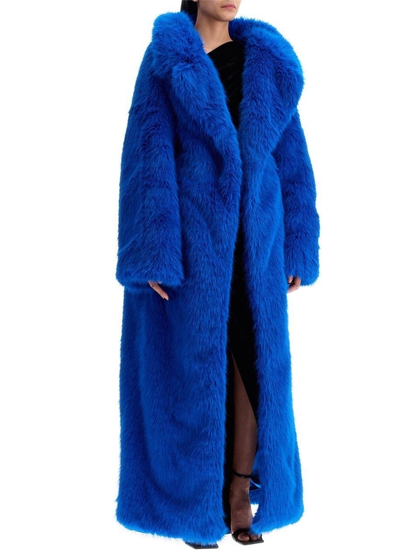 발렌시아가 FW24 maxi faux fur coat in 794648 TPQ23