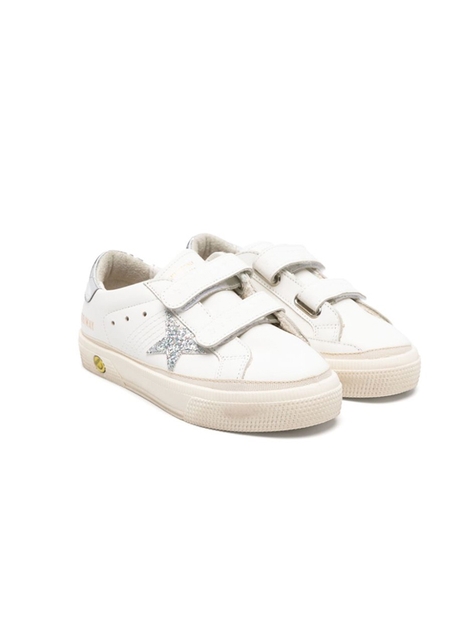 GOLDEN GOOSE KIDS 골든구스 키즈 메이 스쿨 스니커즈 GTF00198 F005319 10449 OPTIC WHITE/ SILVER