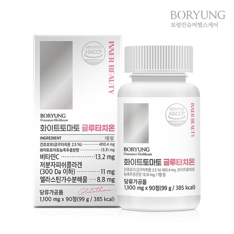 [보령] 화이트토마토 글루타치온 (1,100mg*90정)