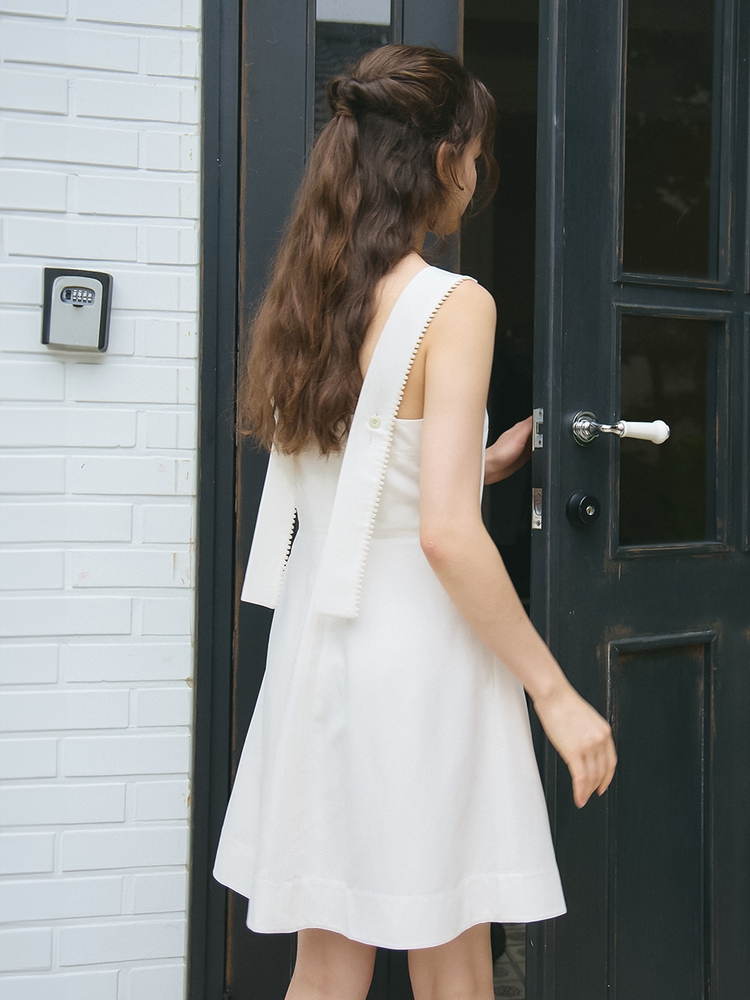 LACE TRIM SLEEVELESS ONEPIECE_IVORY