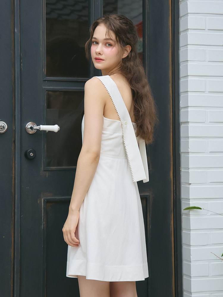 LACE TRIM SLEEVELESS ONEPIECE_IVORY