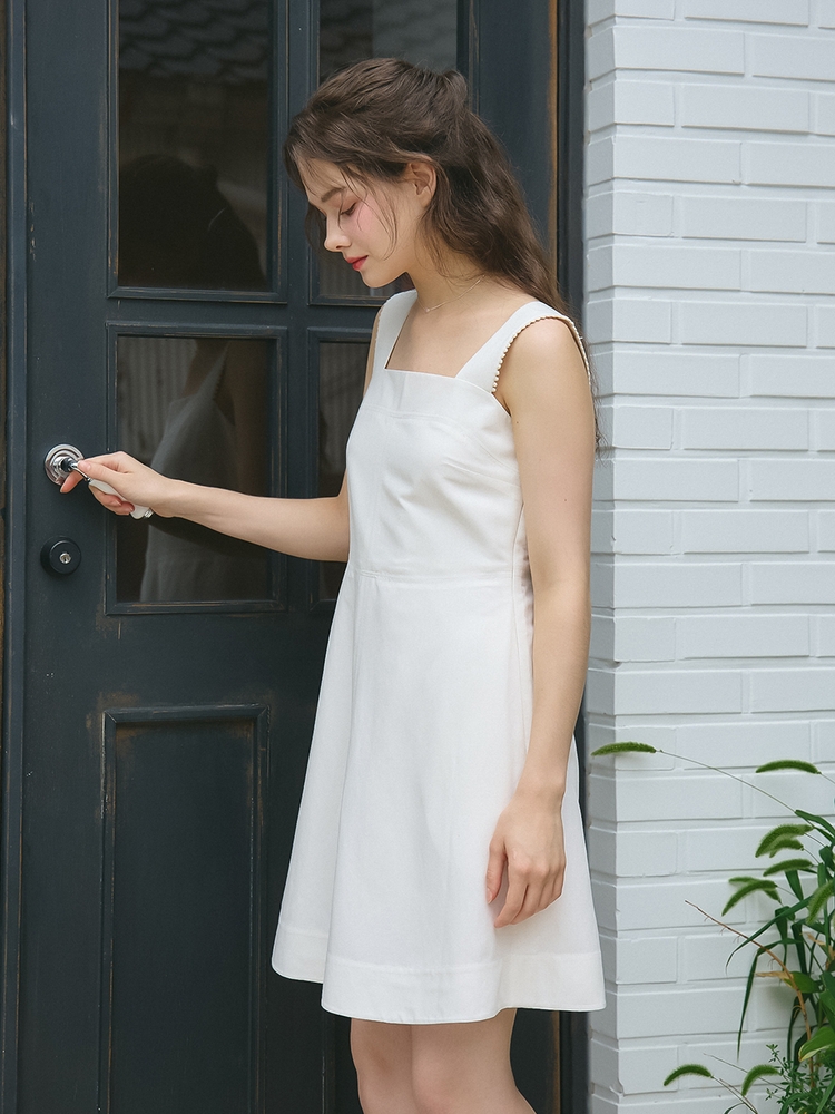 LACE TRIM SLEEVELESS ONEPIECE_IVORY