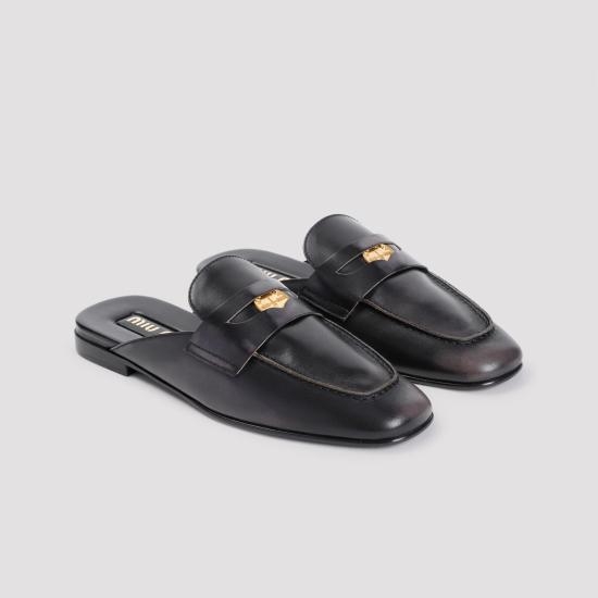 [해외배송] 24FW 미우미우 로퍼 5D326EF010 3F33 F0002 NERO BLACK