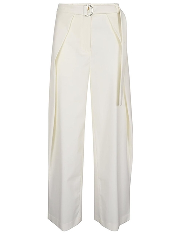 에리카 카발리니 SS24 Erika Cavallini Semi-Couture Trousers White P4SH06A20-0