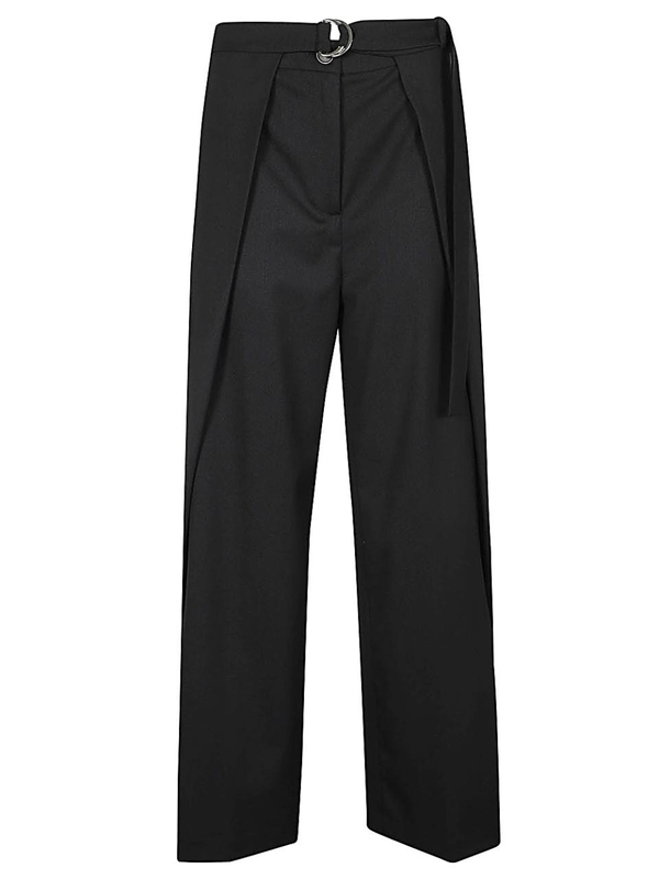 에리카 카발리니 SS24 Erika Cavallini Semi-Couture Trousers Black P4SH06Y69-0