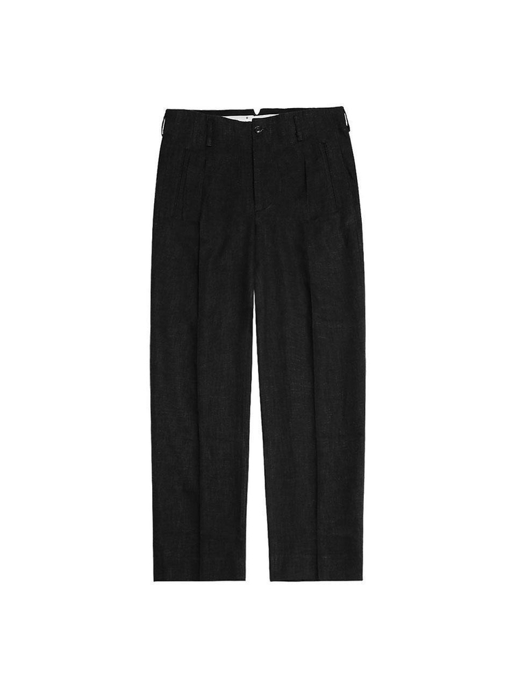 Linen Hollywood Trousers (Black)