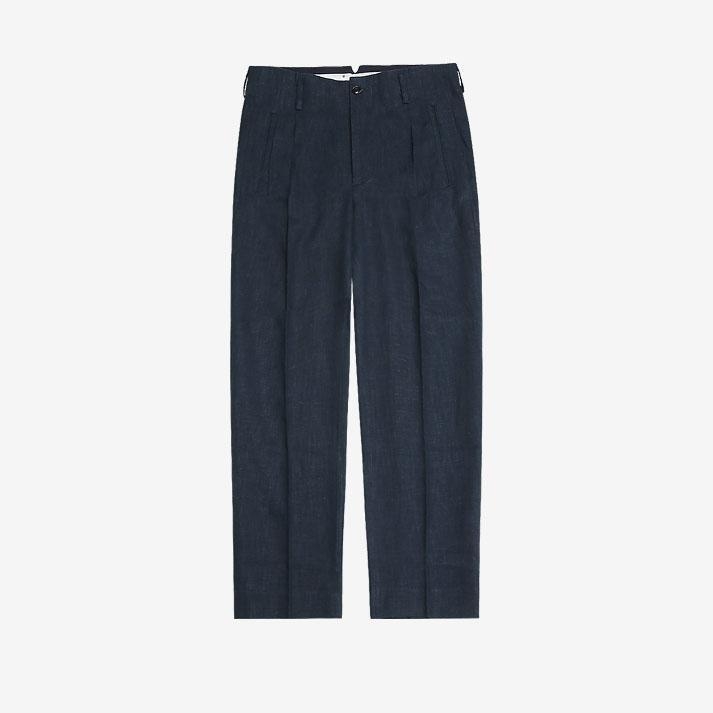 Linen Hollywood Trousers (Navy)