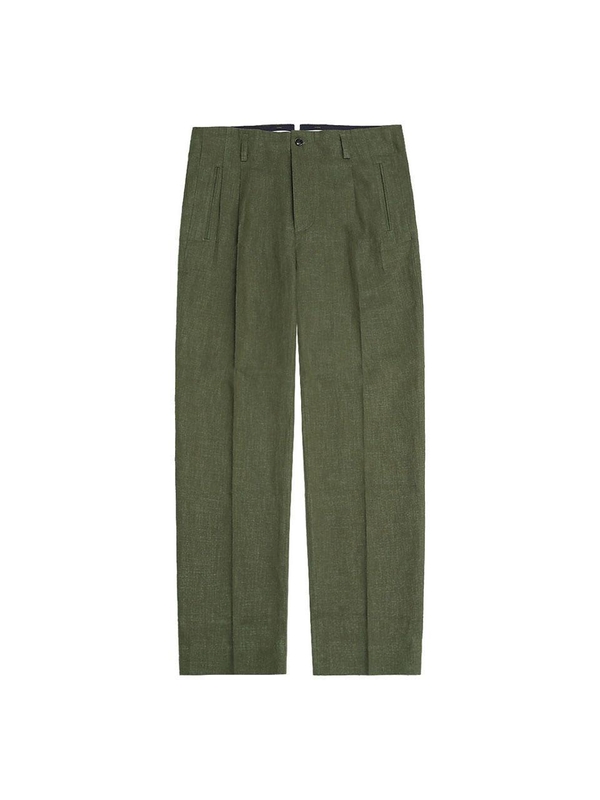 Linen Hollywood Trousers (Khaki)