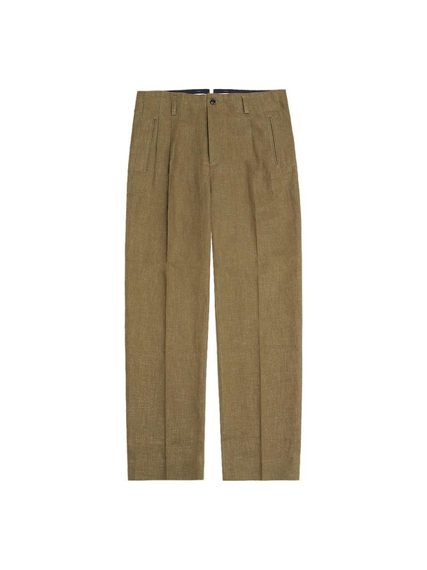 Linen Hollywood Trousers (Beige)