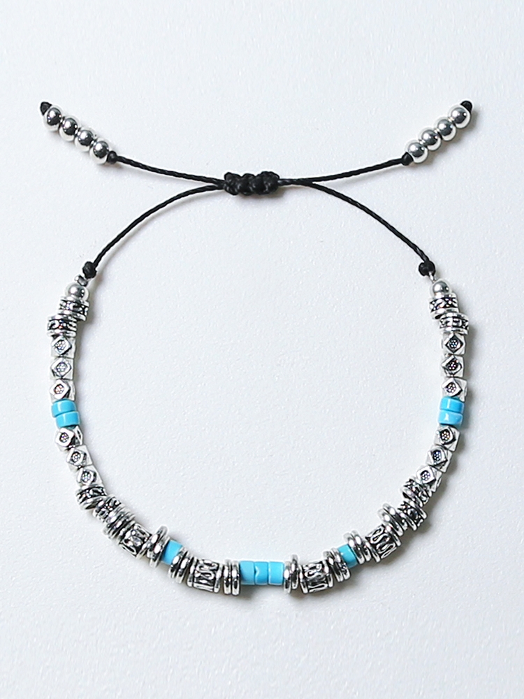 silver & turquoise beads bracelet