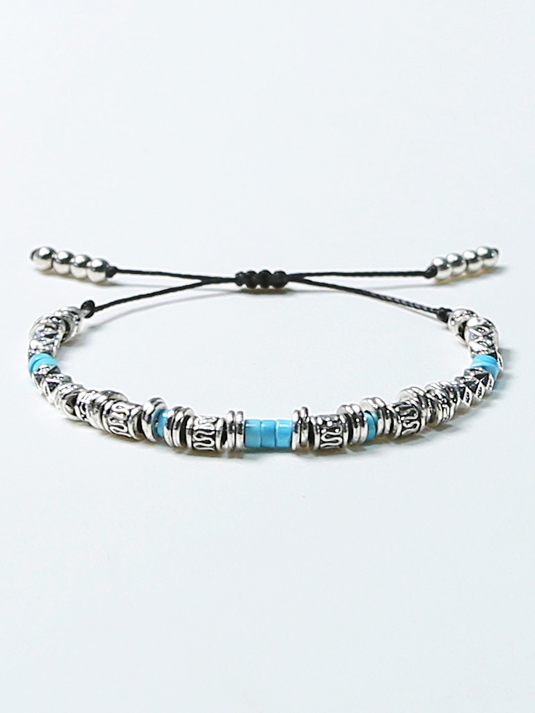 silver & turquoise beads bracelet