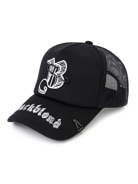 BBD Sketch Logo Trucker Mesh Cap (Black)