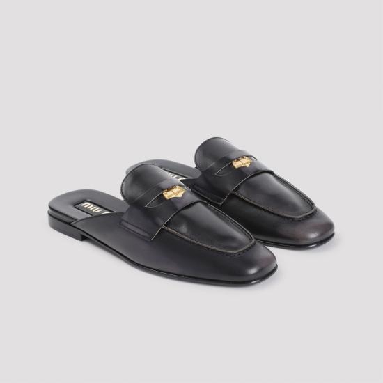 [해외배송] 24FW 미우미우 로퍼 5D326EF0103F33 BLACK