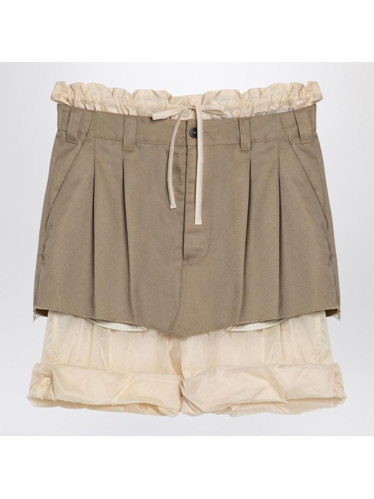 메종마르지엘라 FW24 Maison Margiela Beige layered effect trouser skirt S51MU0068MTN022