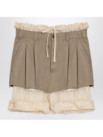 메종마르지엘라 FW24 Maison Margiela Beige layered effect trouser skirt S51MU0068MTN022