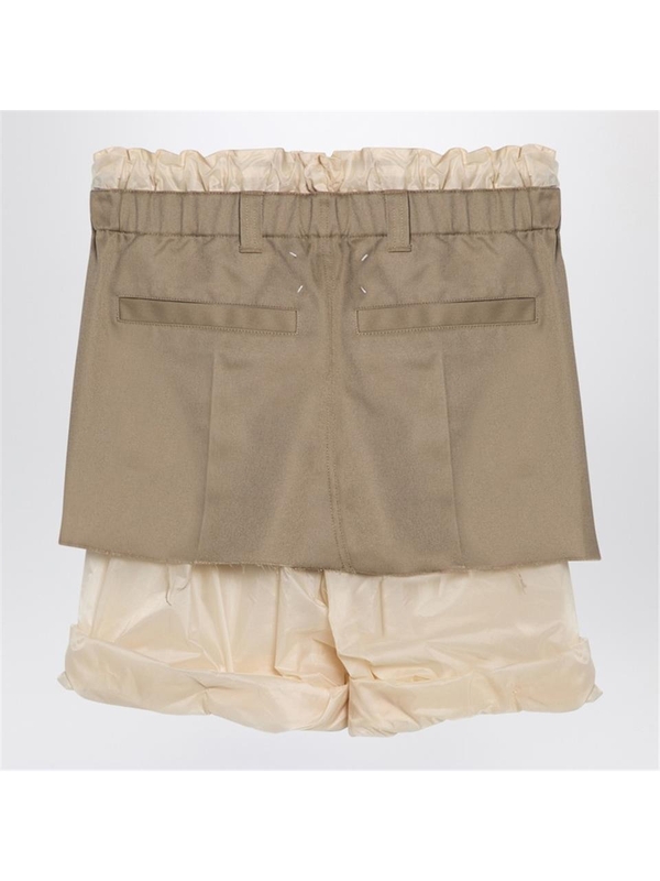 메종마르지엘라 FW24 Maison Margiela Beige layered effect trouser skirt S51MU0068MTN022