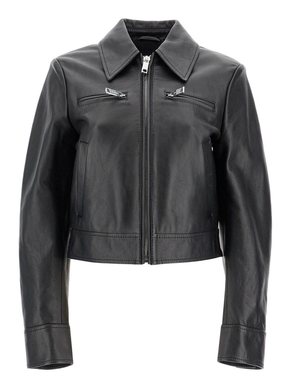 막스마라 스포트막스 FW24 short leather jacket for women BOLSENA