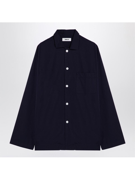 테클라 FW24 Tekla Navy blue pyjama shirt SWT-TNCO