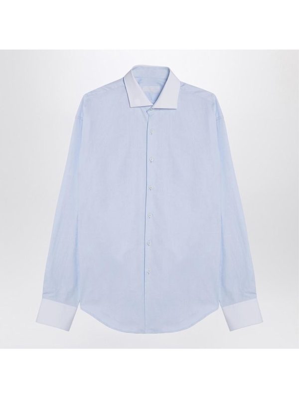 프라다 FW24 Prada Light blue cotton shirt UCN572OOO15MZ