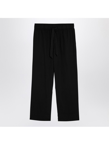 테클라 FW24 Tekla Black pyjama trousers SWP-BLCO