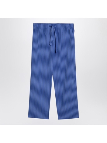 테클라 FW24 Tekla Light blue striped pyjama trousers SWP-BSCO