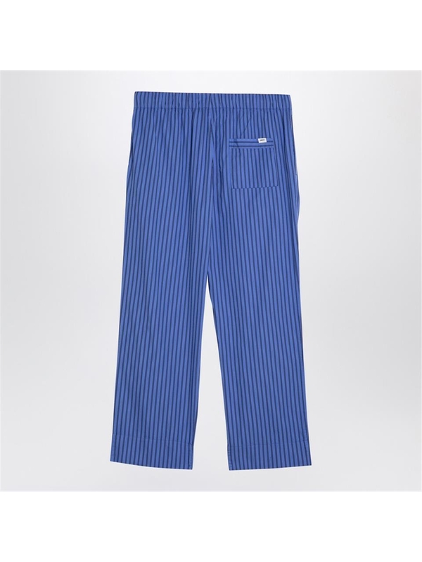 테클라 FW24 Tekla Light blue striped pyjama trousers SWP-BSCO