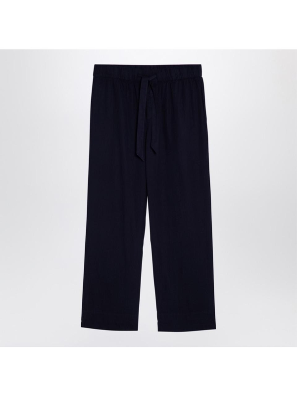 테클라 FW24 Tekla Navy blue pyjama trousers SWP-TNCO