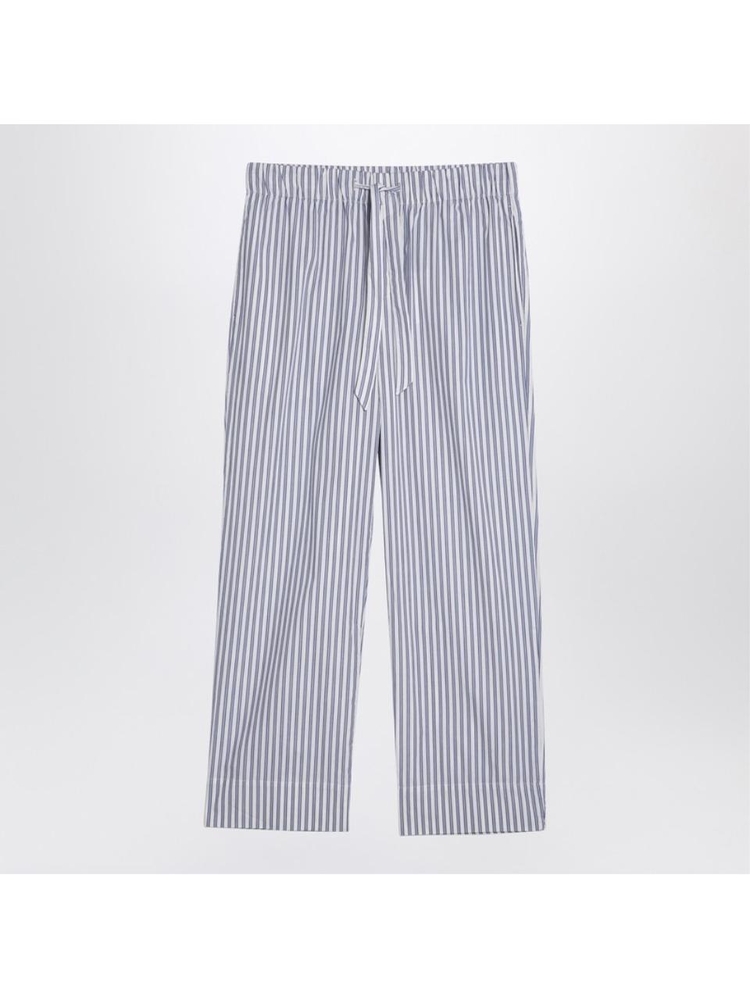 테클라 FW24 Tekla White striped pyjama trousers SWP-SKSCO