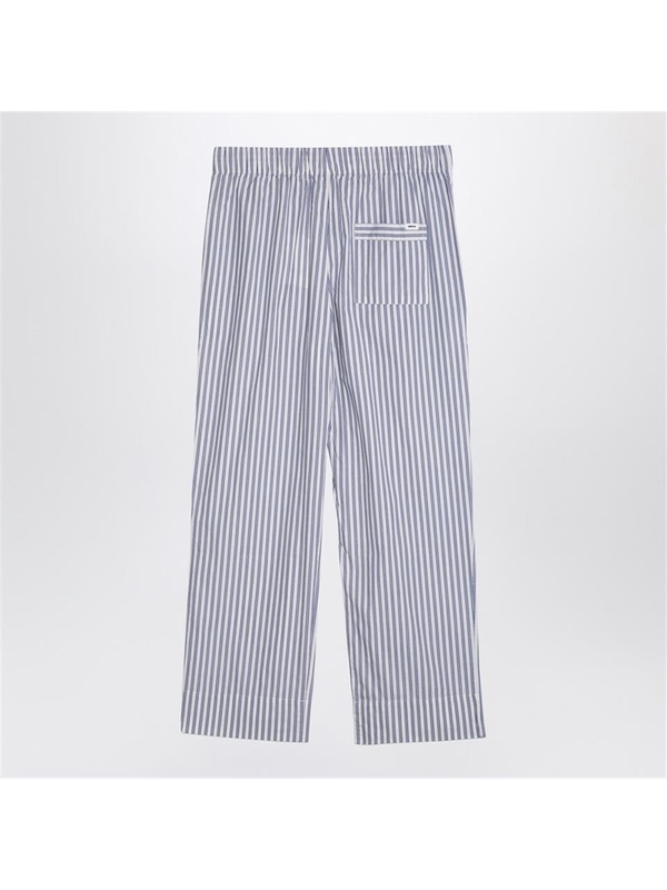 테클라 FW24 Tekla White striped pyjama trousers SWP-SKSCO