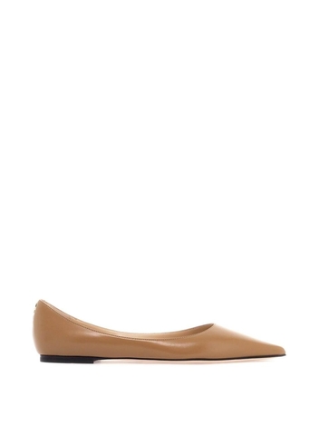 지미추 FW24 smooth leather love ballerina flats LOVE FLAT ZNU