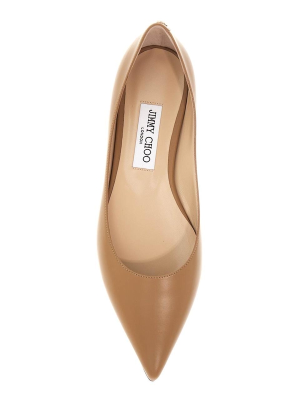 지미추 FW24 smooth leather love ballerina flats LOVE FLAT ZNU