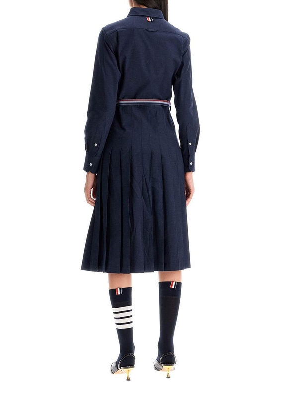 톰 브라운 FW24 midi shirt dress with belt FDSE89A F0351