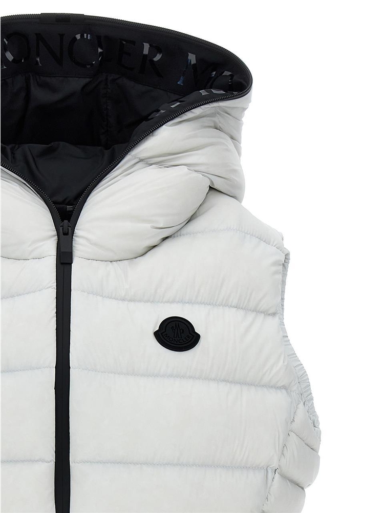 몽클레르 FW24 Barraux hooded vest 1A00033596K790D White