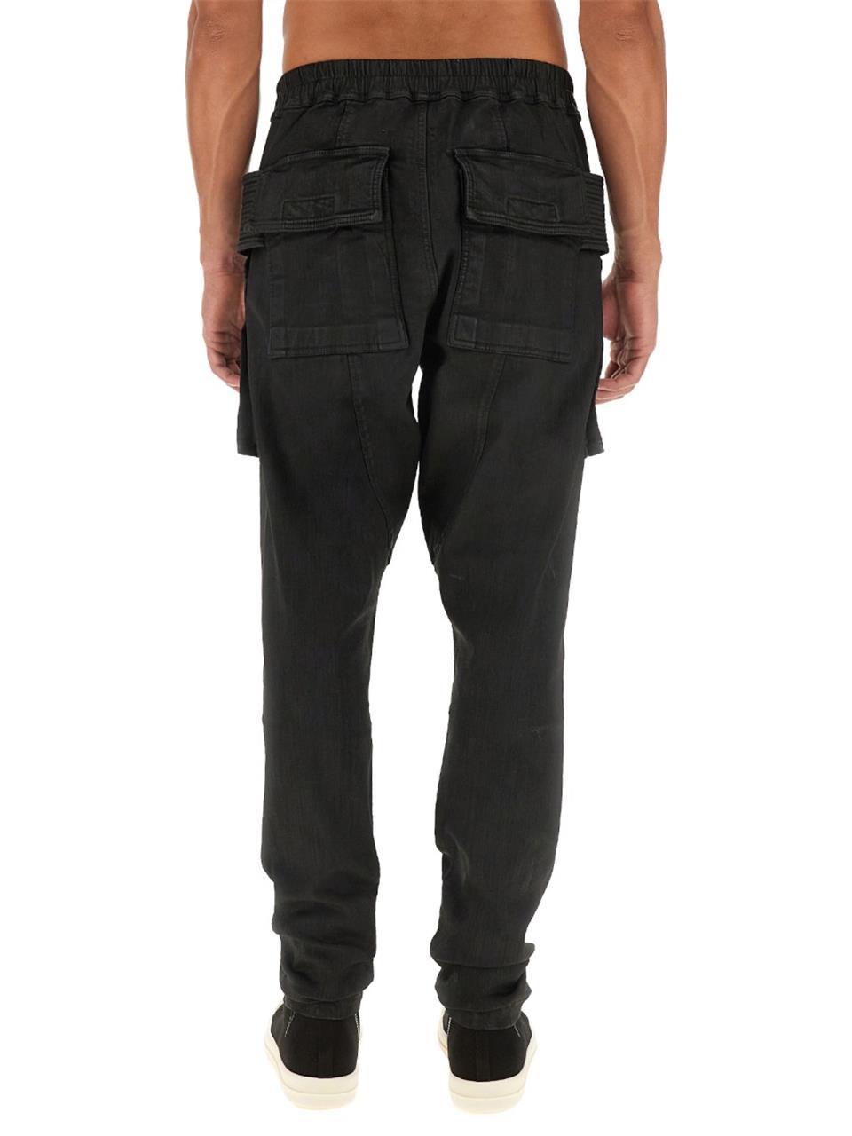 RICK OWENS | 릭오웬스 FW24 RICK OWENS DRKSHDW Mens Pants DU02D2376_SBW99 BLACK  DU02D2376_SBW99