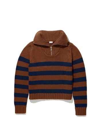 KULE 큘 THE MATEY SWEATER - VICUNA/NAVY